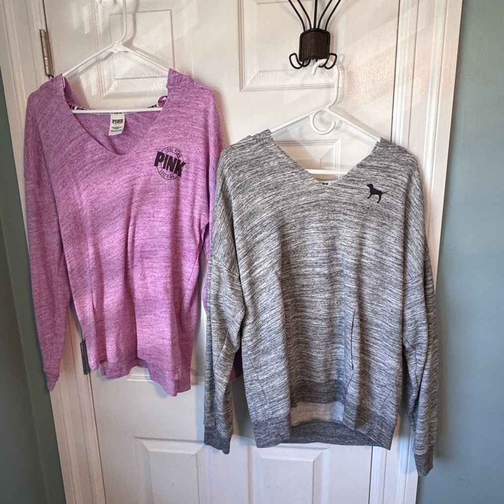 2 Medium VS Pink hoodie Sweatshirts